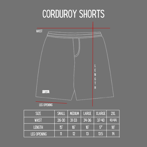 BTA CORDUROY SHORTS